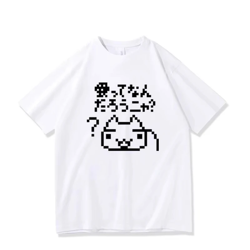 Japanisches Anime Girl Game Herren-T-Shirt, übergroßes T-Shirt, lässige Baumwolle, tägliches Vier-Jahreszeiten-T-Shirt, Damenbekleidung, atmungsaktives Oberteil