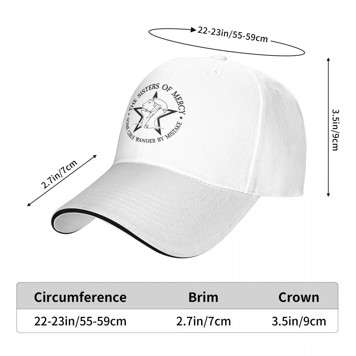 Summer The Sisters Of Mercy Rock Band Baseball Cap For Men Women Sun Cap Headwear For Outdoor Golf Adjustable