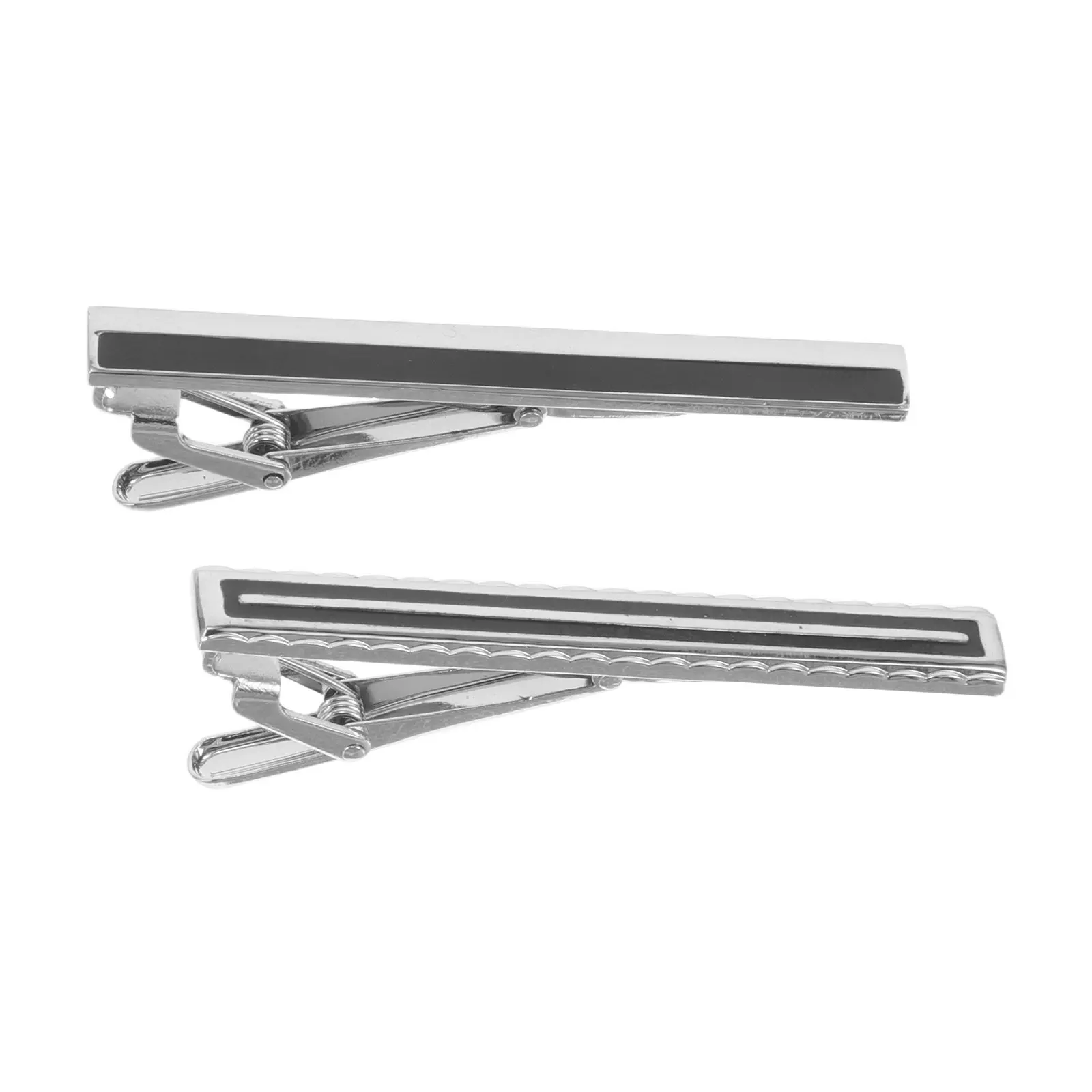 2Pcs Mens Stainless Steel Tie Clip Slim Minimalist Formal Neck Wedding Groom Groomsmen Business Attire