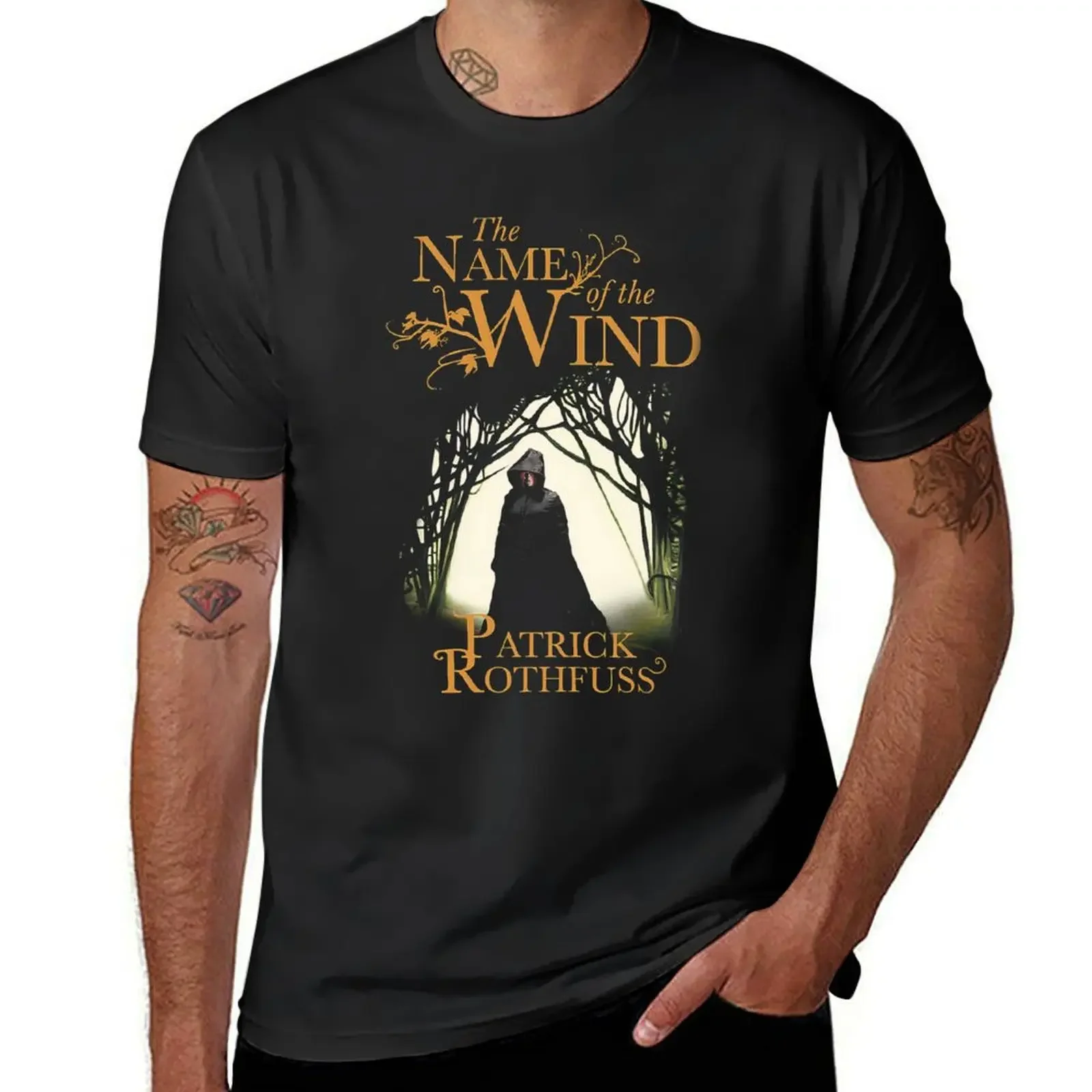 The Name of the Wind The Kingkiller Chronicle.black T-shirt plain plus sizes summer top mens t shirts