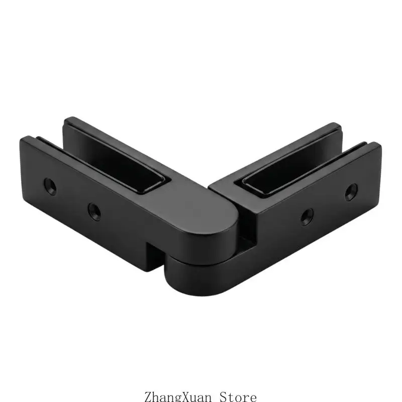 Glaszapfenklemme, schwarze Glasgeländerklemme für 8 bis 13,5 mm Glas, verstellbarer 316-Stahlbeschlag mit 90 bis 270 Grad 3XUF – Detail 2