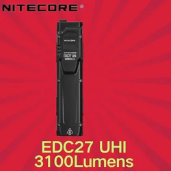 Nitecore-超スリムな充電式懐中電灯,2ステージ操作の戦術ライト,高性能,3100ルーメン