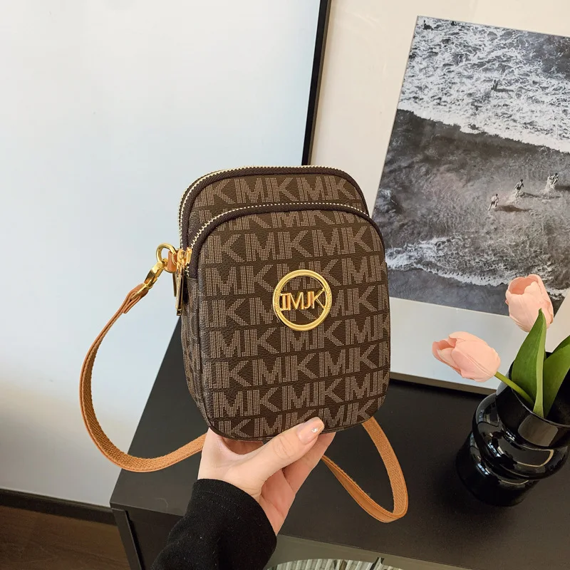 

2025 Vintage Print Crossbody Bag for Women - Fashion Chest Shoulder Purse with Phone Pocket, Trendy Boho Small Handbag