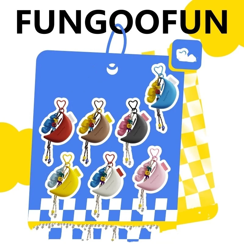 FungooFun Original Mini Keychain Car Key Ring Book Bag Hanging Accessory Banana Shape Bag Accessories Bag Charm