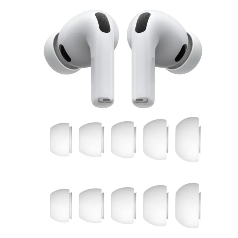 Eco-Friendly Silicone Ear Tips Adapter Replacement for Airpods Pro 3 Gen Noise Cancelling Earbuds and Charging Case Fit