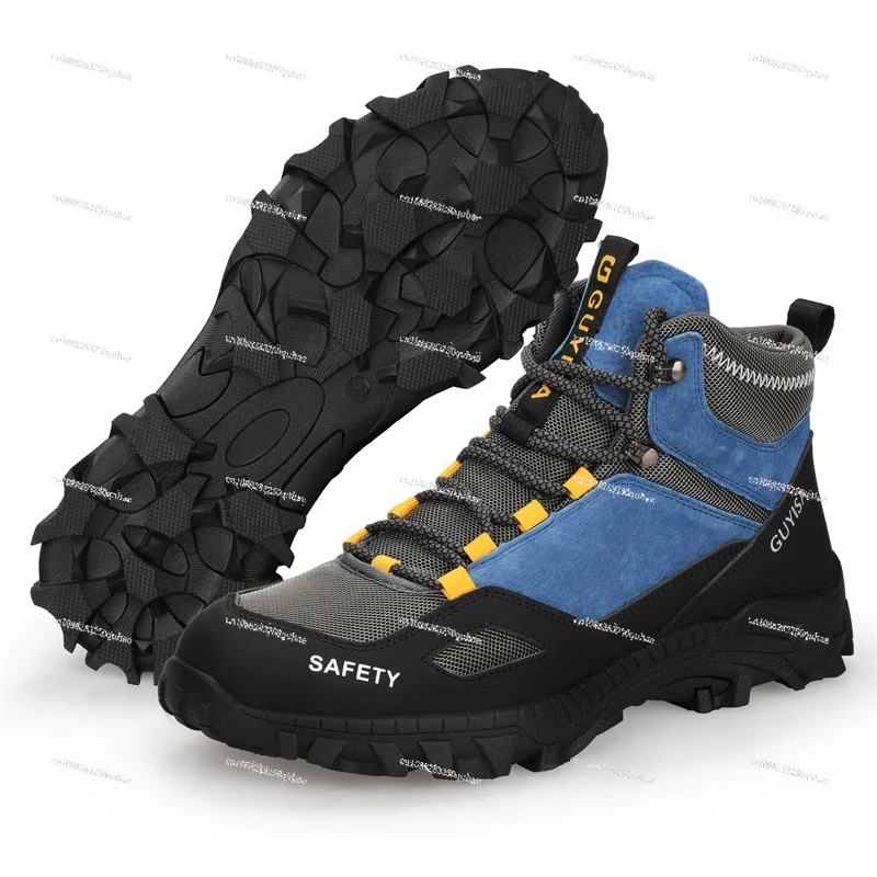 Мужские защитные ботинки, рабочие защитные кроссовки, высококачественная рабочая обувь со стальным носком, противоскользящая, неразрушимая обувь