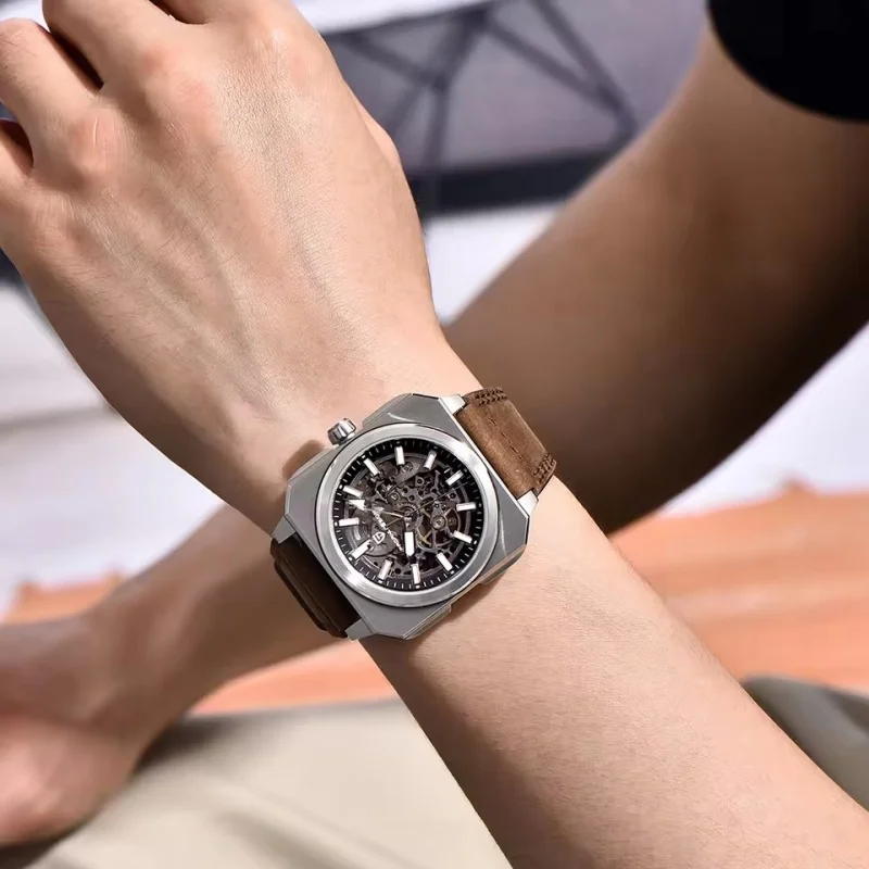 PAGANI DESIGN 1791 nouveau rétro 38mm carré cadran lumineux 50m étanche conception creuse hommes mécanique automatique montre de luxe cadeau