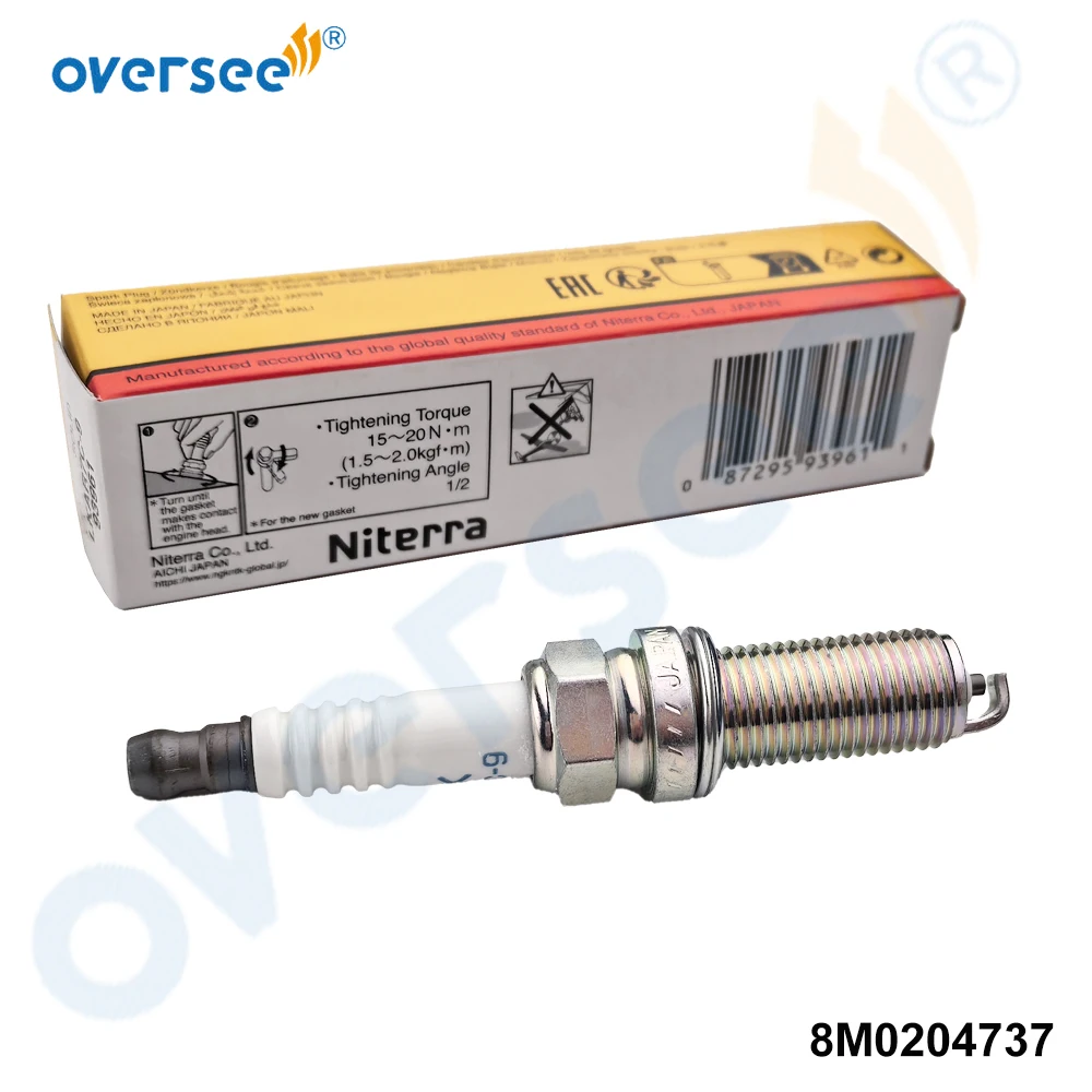 8M0204737 Spark Plug LKAR7C-9 for Mercury 400HP 400HP 5.7L V10 Outboard Engine (Original)