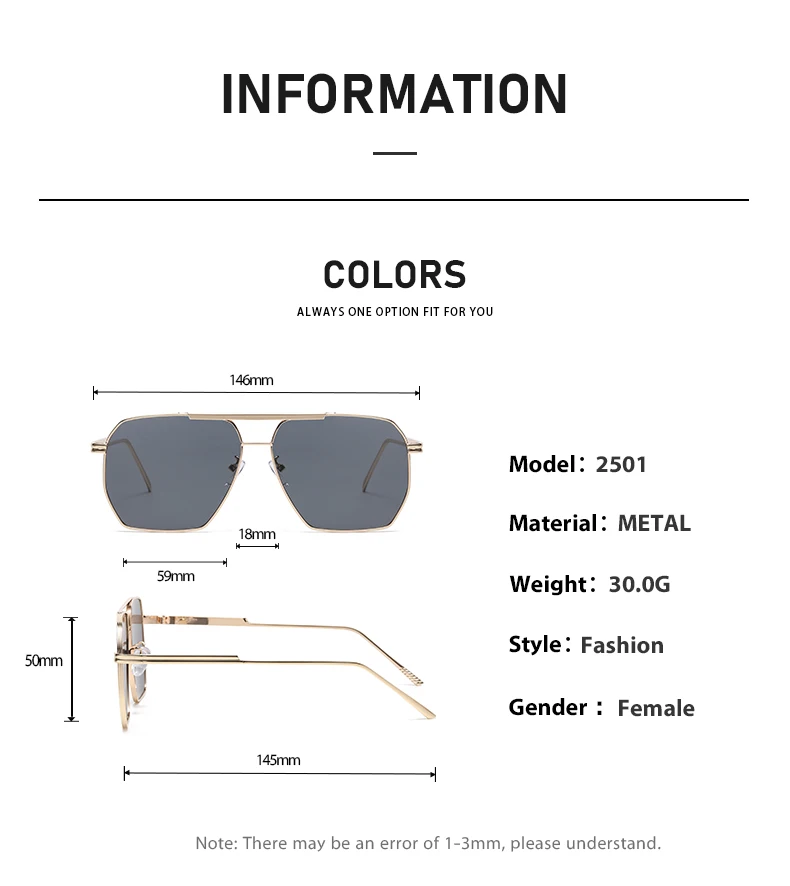 Piloten-Sonnenbrille mit goldenem Rahmen, Retro-Sonnenbrille mit doppeltem Bügel, UV-schützende Sonnenbrille für Herren zum Autofahren 2501 – Detail 7