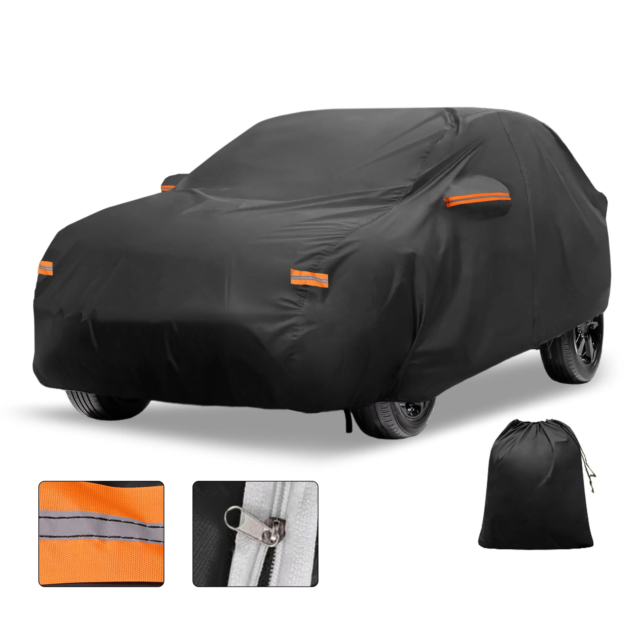 

Автомобильный чехол Motoforti, уличный водонепроницаемый чехол от солнца и дождя, защита от града с левой боковой молнией 210D-PU для Subaru Solterra