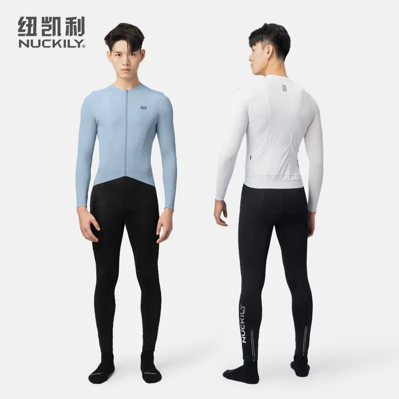 

Nuckily Cycling Jersey Bamboo Charcoal Fabric UV Protection Summer Quick Dry Breathable 3D Cutting Anti-Slip Silicone High Elast