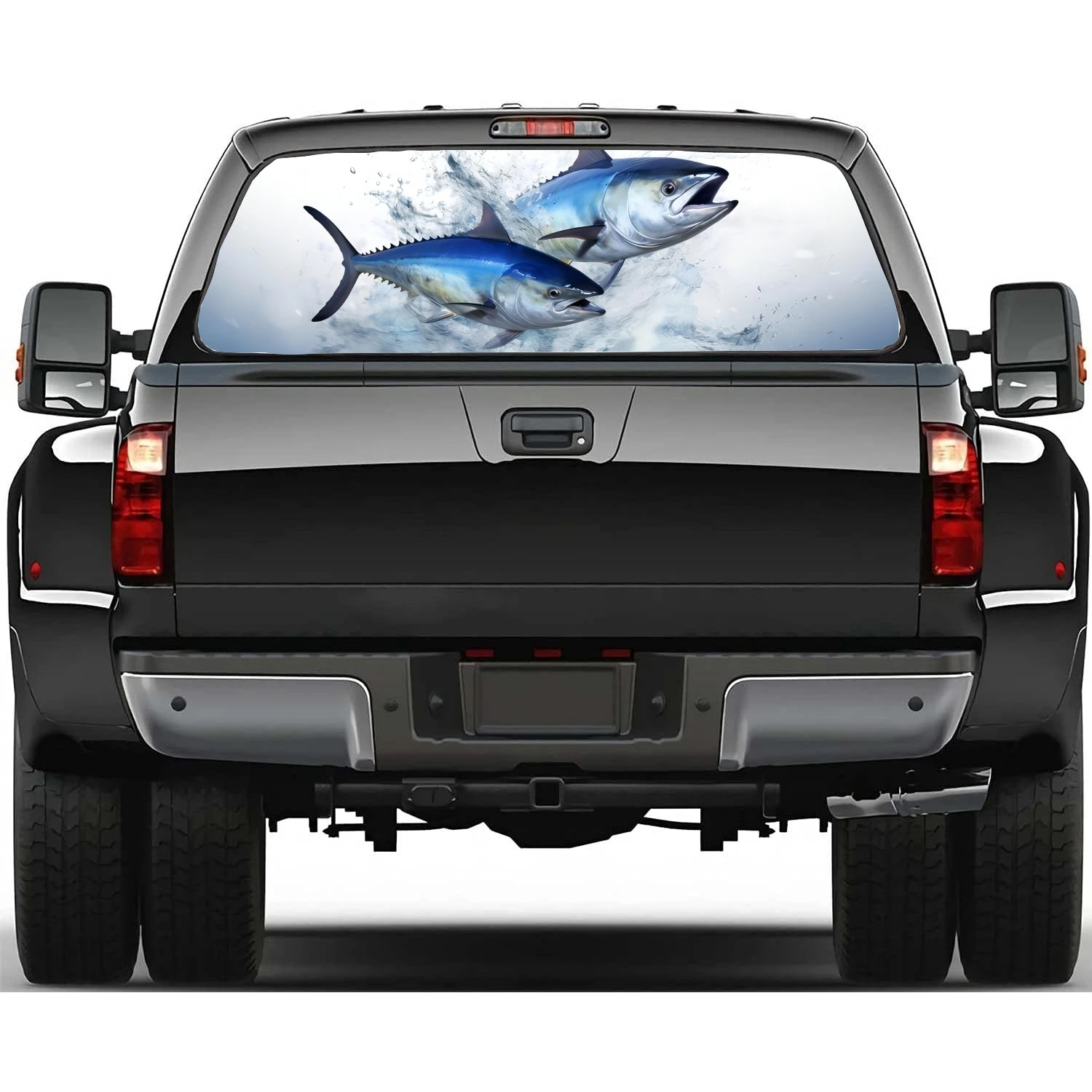 

Tuna Animal Ocean Car Window Sticker Vinyl Translucent Display For Truck Car Wrap Vehicle Decal Sticker