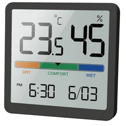 NOKLEAD Misuratore di umidità della temperatura interna Termometro digitale LCD domestico Igrometro Sensore Stazione meteorologica Monitor intelligente