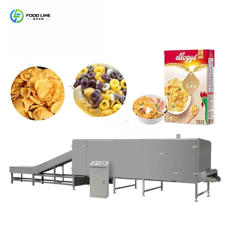 Customized Twin Screw Food Extruder Corn Puff Corn Chips Breakfast Cereal Maker