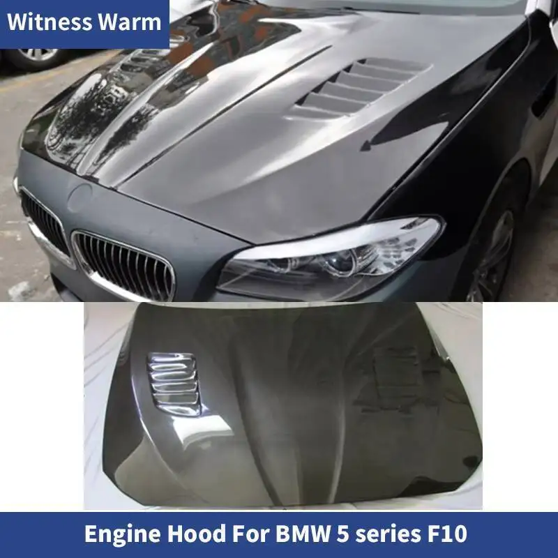 Couvercle d'Évent de Capot de Moteur Avant en Fibre de Carbone, Style V, pour BMW Série 5 F10 2010-2017