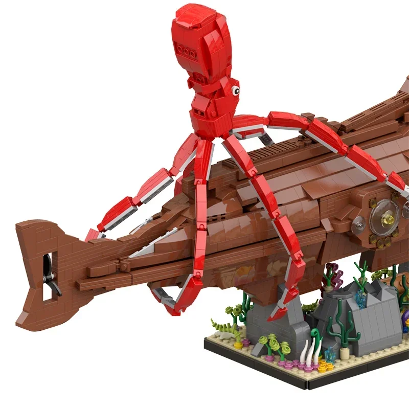 MOC 20000 Leaguesed Captain Nemo เรือเรือ Building Blocks ชุด Submarine Leagues ภายใต้ทะเลเรือ Nautilued อิฐของเล่นเด็ก