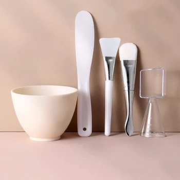 페이셜 브러시 마스크 볼 스푼 세트, 마스크 브러시 바, DIY 뷰티 도구, 믹싱 도구, 스킨 케어, 메이크업 용품, 여성용 페이셜 도구
