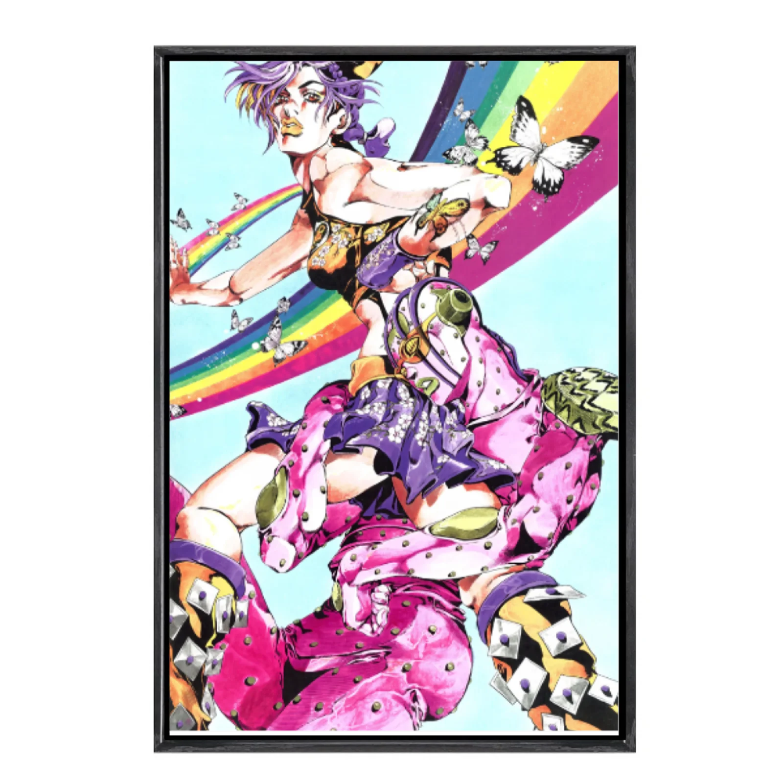 

Japanese Manga Jojo's Bizarre Adventure Multi-Size Canvas Poster Double Framed Wall Art Home Decor Home Decor
