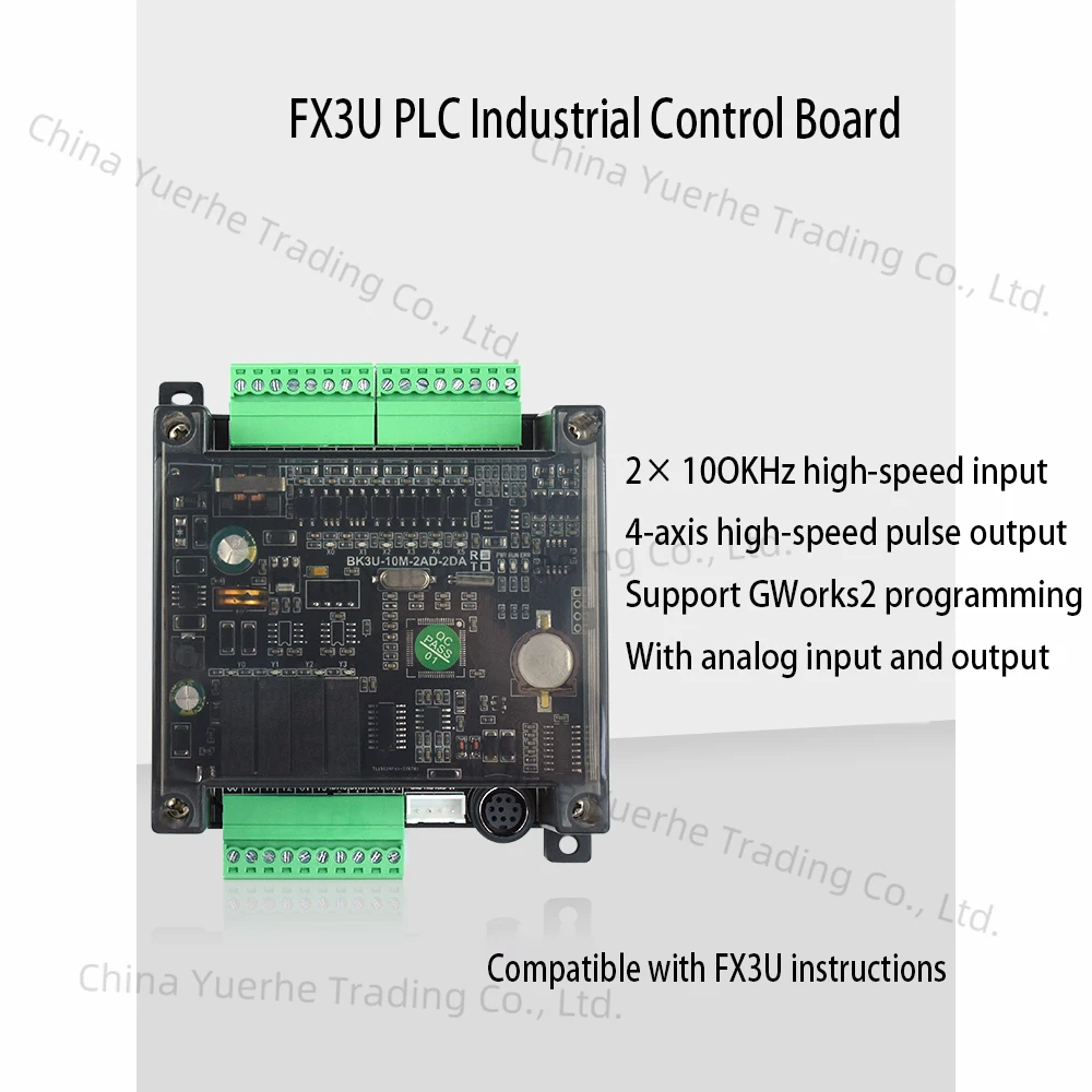 

BK3U PLC Industrial Control Board Simple Text Screen 4-axis Pulse Programmable Compatible with F-X3U1N
