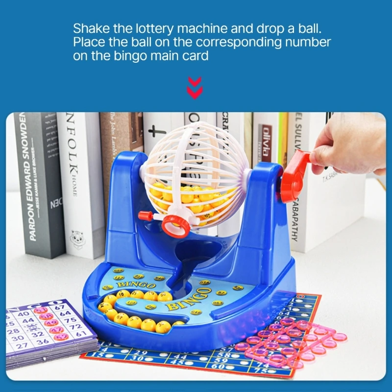 Lottery Bingo Ball Machine Bingo Ball Set, Colorful Lottery Game Lottery Machine E56D