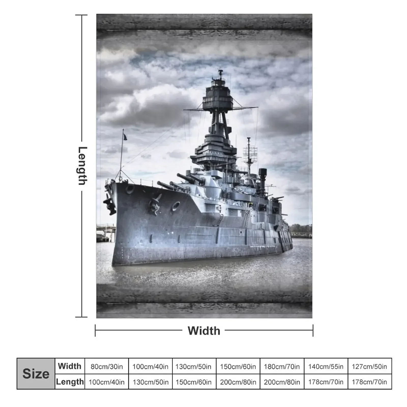 Battleship Texas Throw Blanket Thins Travel Beautifuls Blankets