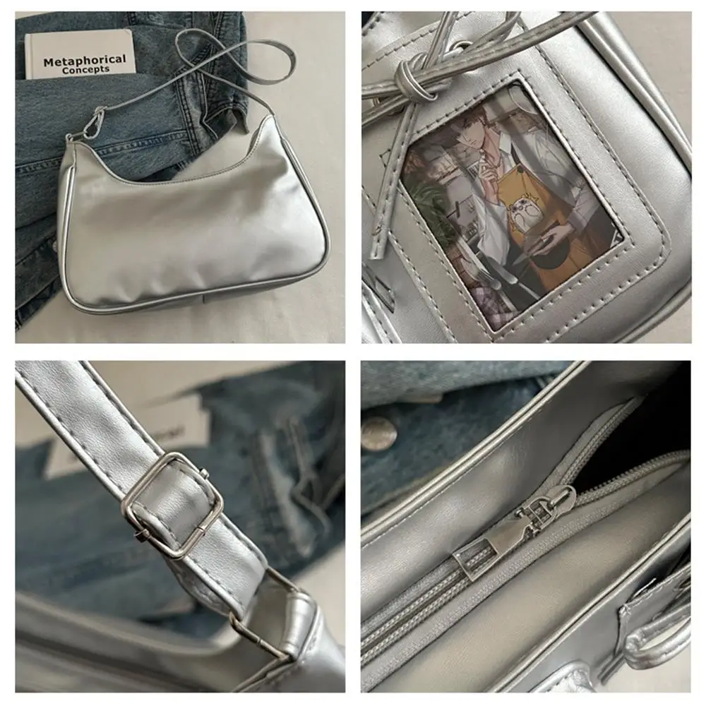 Borsa a tracolla Harajuku da donna borsa Ita trasparente coreana borsa a tracolla da scuola borsa da donna in stile preppy di design giapponese femminile