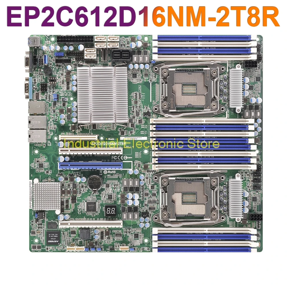 For ASROCK Server Motherboard DDR4 LGA2011 C612 Support E5-2600/4600 V3 EP2C612D16NM-2T8R