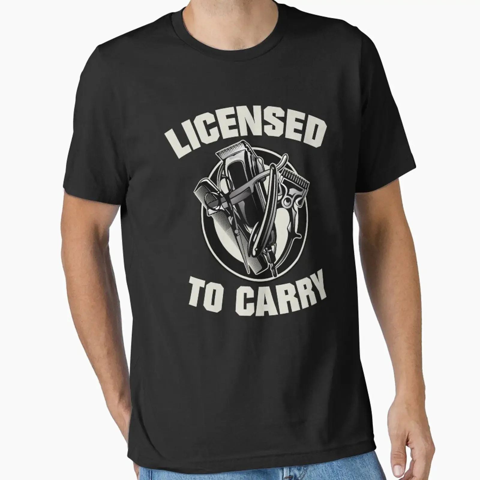 Licensed To Carry Barber Hair Stylist Essential T Shirt vintage Washed designer clothes Stretched graphic Top For Everyday Wear