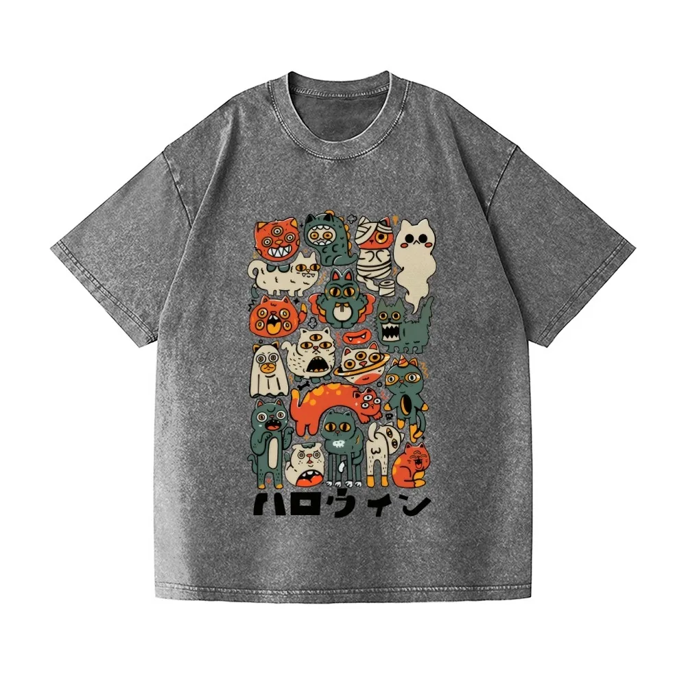 

Vintage Wash Japanese Design T-Shirt Holiday Short Sleeve Round Neck Harajuku Sports Tunics 2026 Summer Man Loose Fit Clothings