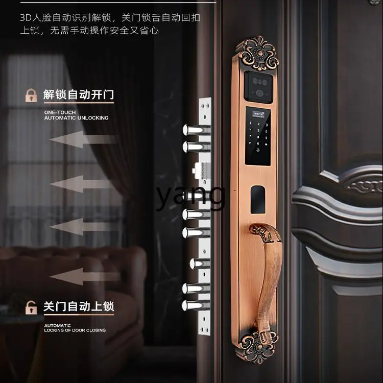 LH facial recognition smart lock video intercom automatic home security door fingerprint lock