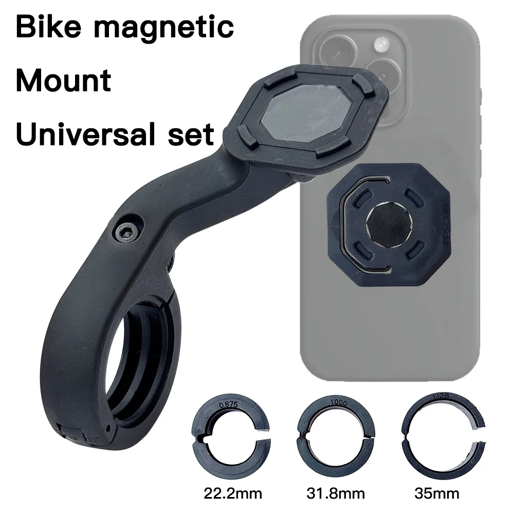 Road Mtb Motorcycle Handlebar Magnetic Bundle Clamp Stem Phone Mount Holder Universal Adaptors Bracket