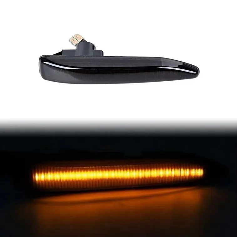 

For BMW 7 Series E65/E66/735/740i/730 turn signal, fender edge light, smoked black 12V