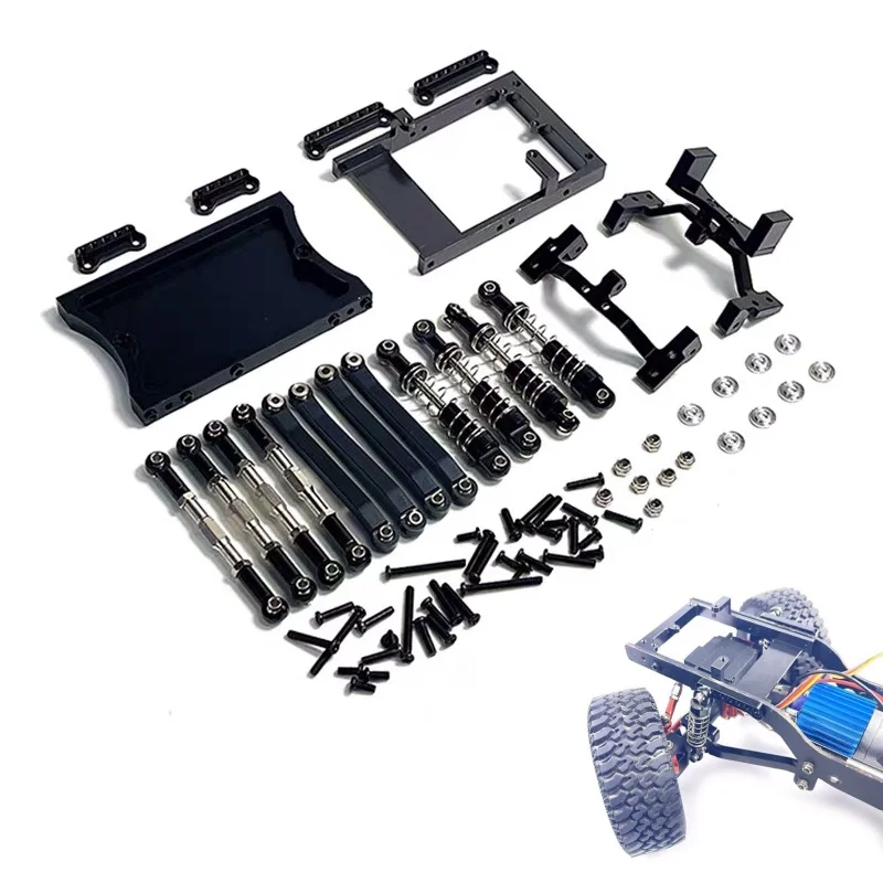 

Metal Upgrade Chassis Link Rod Servo Mount Shock Absorber Beam Kit For MN 1/12 D90 D91 D96 MN98 MN99S RC Car Accessories