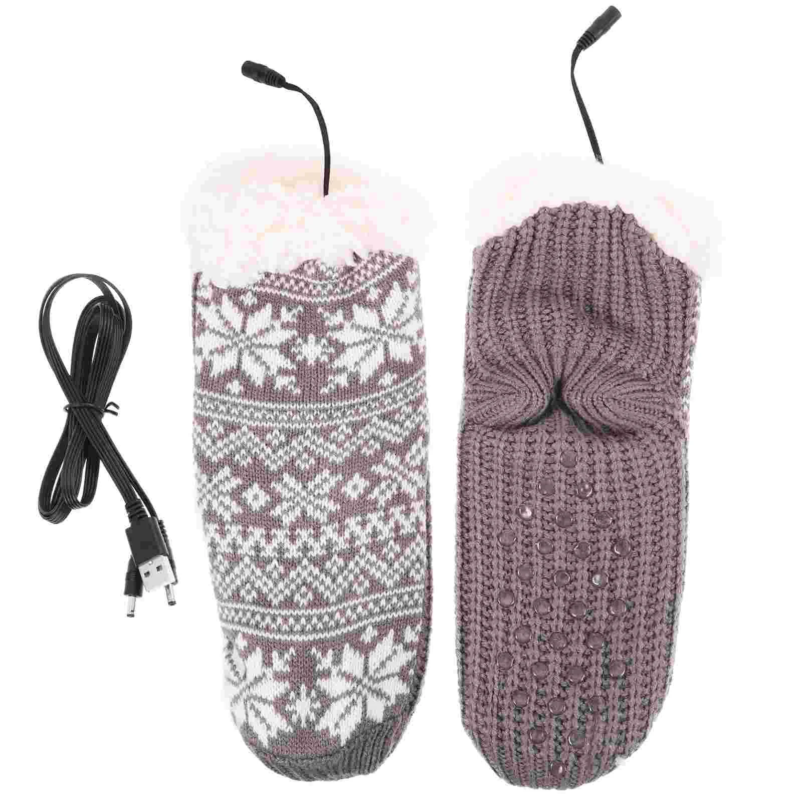 

Slippers/house Shoes USB Electric Heating Socks Man Batteries Fabric Heated for Women