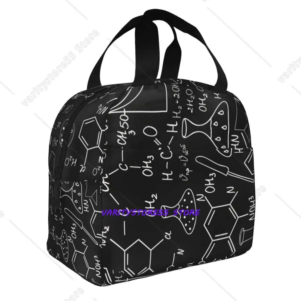 Custom Physical Chemical Biological Sciences Mathematics Insulated Lunch Bags for Work School Leakproof Cooler Thermal Lunch Box