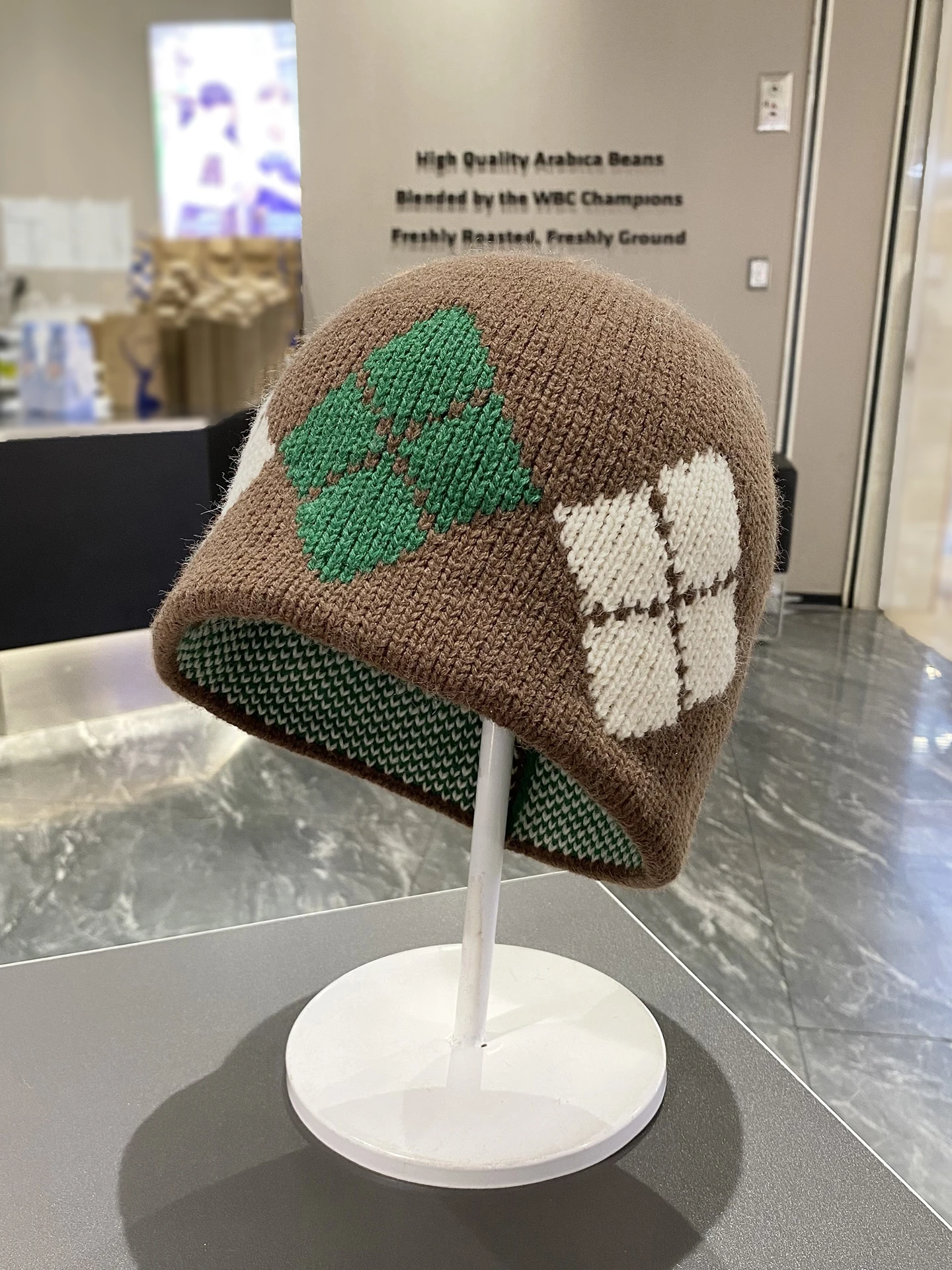 chapeu-cachecol-de-malha-com-padrao-de-diamante-sle-coreano-feminino-outono-inverno-quente-resistente-ao-frio-versatil-chapeu-de-la-faionable-col