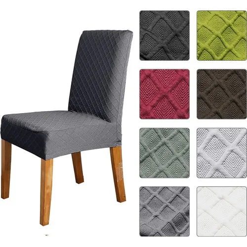 Buyfun Stretch Solid Diamond Lattice Dining Chair Cover Case