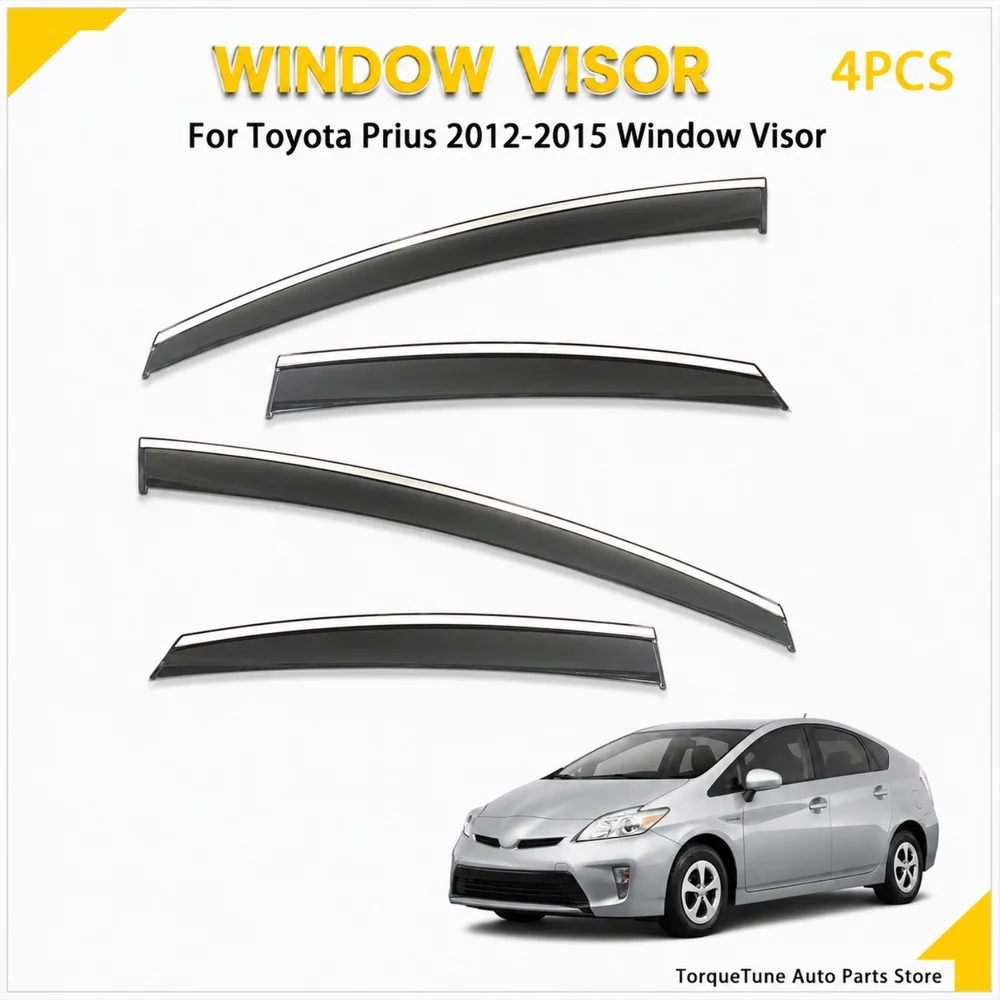 In Channel Rain Guard Side Premium Direct Fit Window Visor Wind Deflector For Toyota Prius 2012-2015 Vent Shield Sun Visor