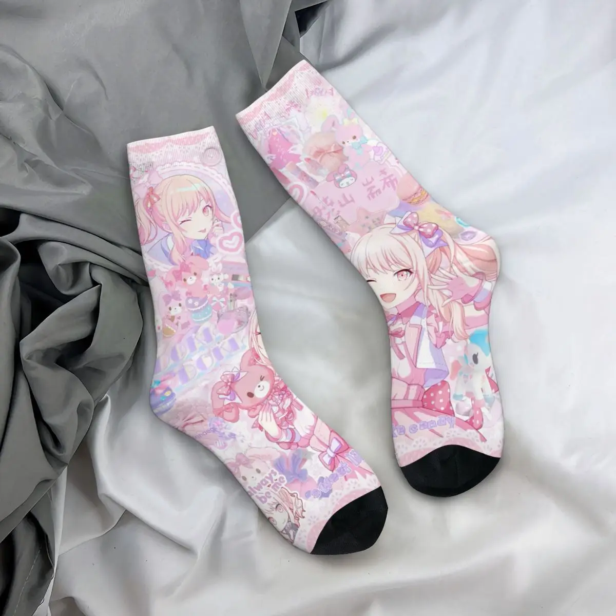 All Seasons Crew Stockings Project Sekai Mizuki Akiyama Socks Crazy Hip Hop Long Socks for Men Women Valentine's Day Gifts