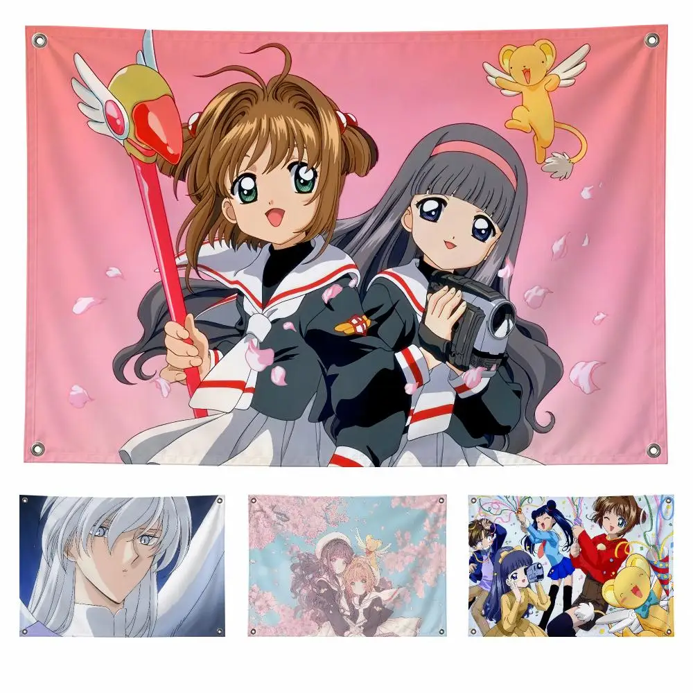 Anime C-Cardcaptor Sakura Flags Room Dorm Camping Party Hogar Garage Living Room Bed Wall Decor Banner Gift