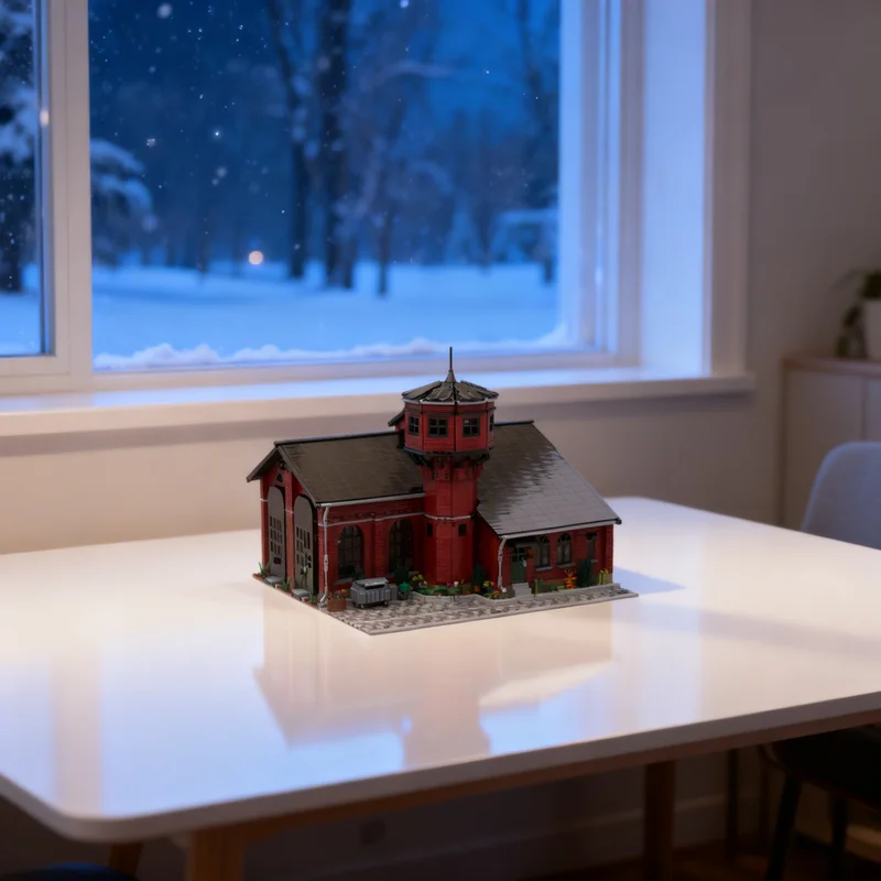 

7180pcs MOC Historical Locomotive Shed Train Model Building Blocks Construction Christmas Gifts Toy Creative DIY Idea Assemble