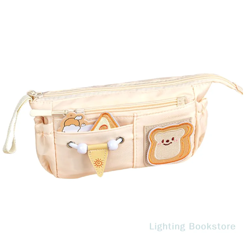 One-piece Magic Chef Girl Pencil Bag, A Large-capacity Pencil Storage Bag With Cute DIY Patches, Suitable For Students