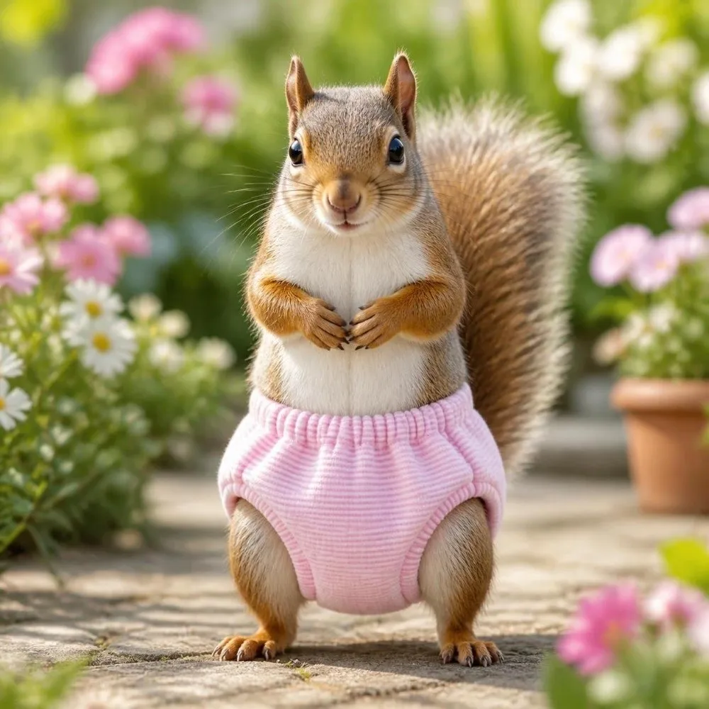 Absorbent Squirrel Diapers Breathable Leak-Proof Pet Menstruation Diaper Washable Elasticity Potty Training Pants