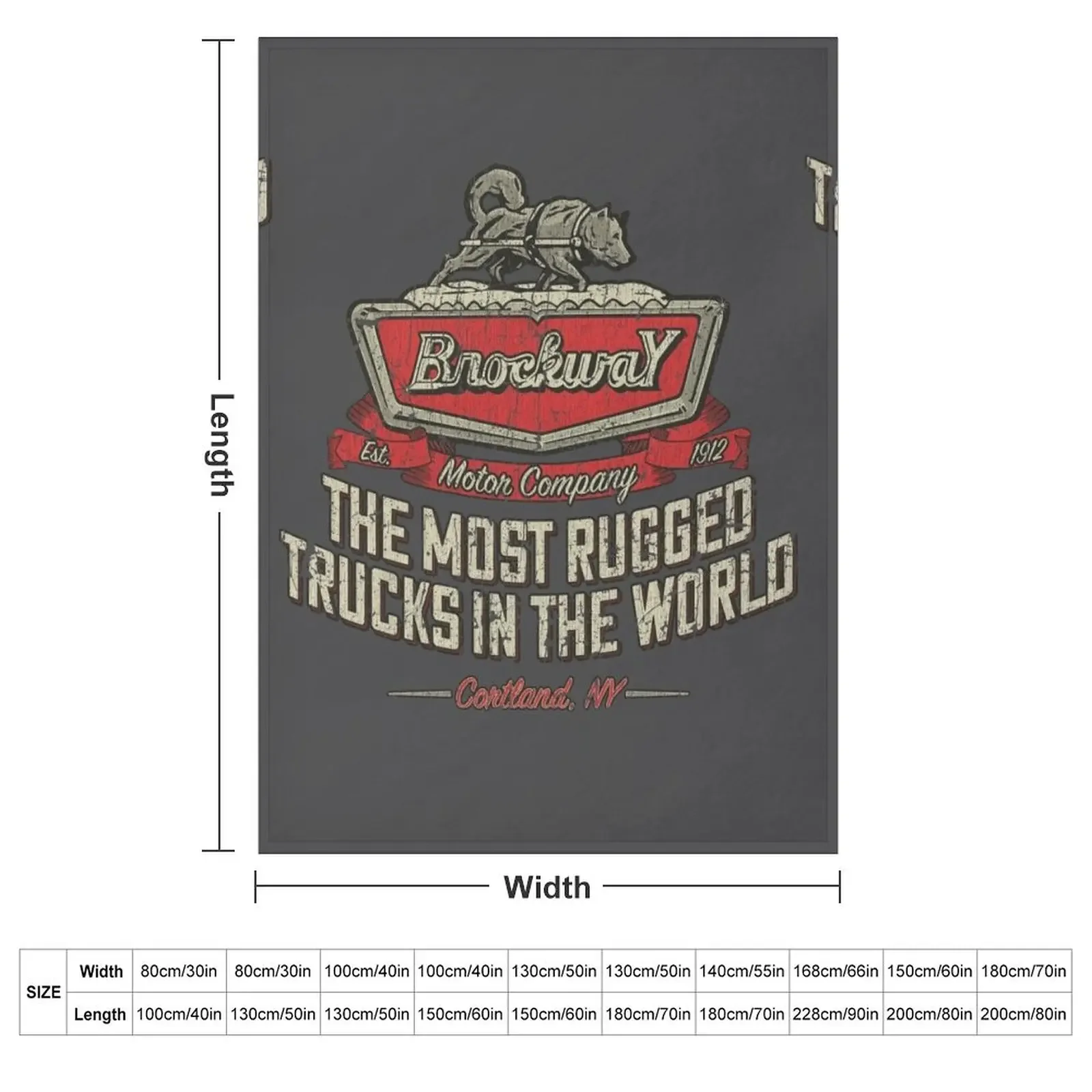 Brockway Motor Company 1912 Throw Blanket Soft Plush Plaid Thermal Furry Decorative Beds Blankets