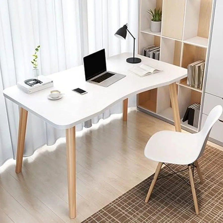 

Modern White Wooden Computer Table 40 L x 20 W x 30 H Durable and Stylish Desk for Home Office Bedroom or Study