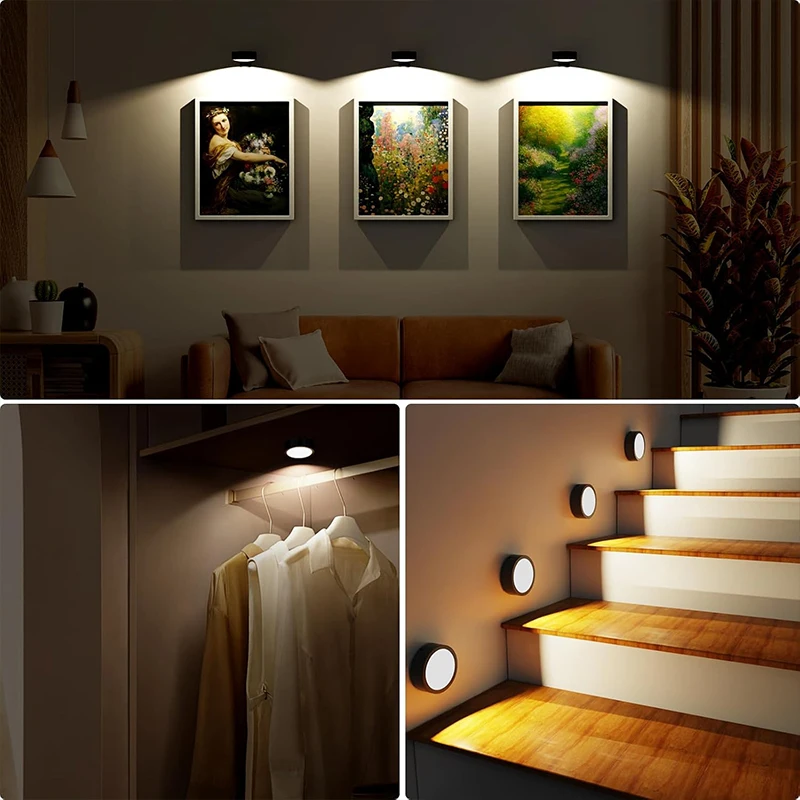 Picture Lights for Wall, 3 Lighting Modes Magnetic Art Display Light,Battery Operated Led Painting Lamp with Remote Control