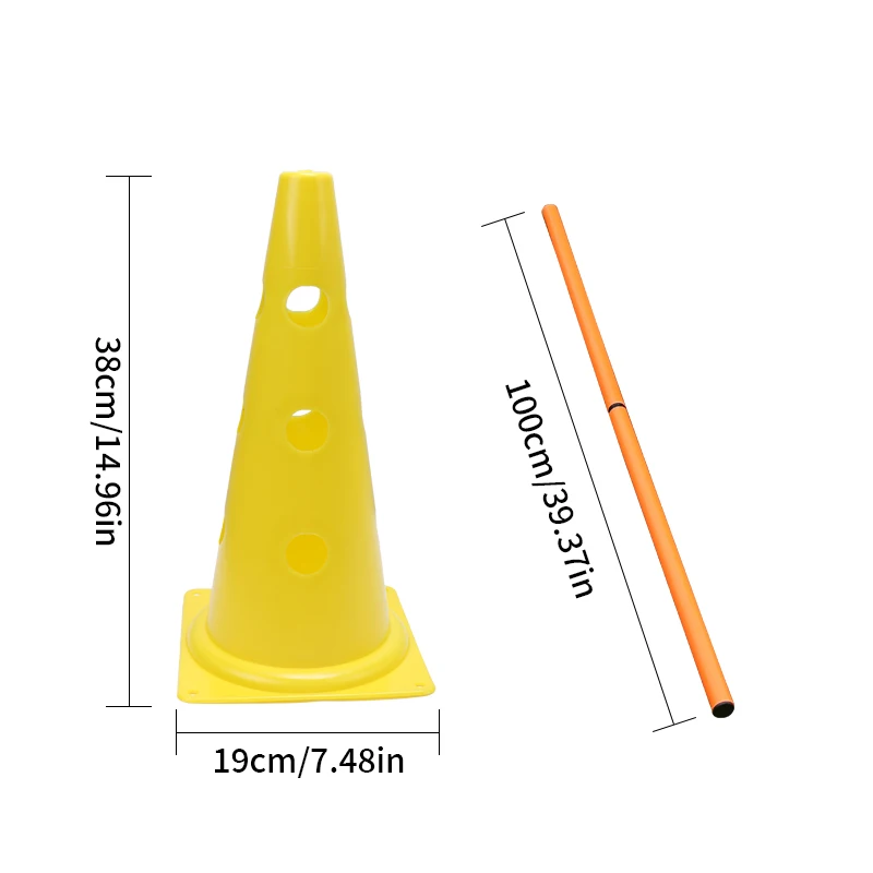 1set 38cm football and basketball training equipment logo bucket barrier ice cream cone training barrier post logo plate