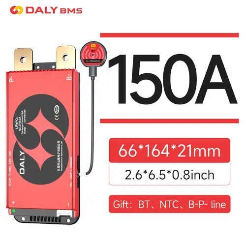 Daly BMS Smart BMS LiFePo4 4S 12V BMS 8S 24S 72V 48V 16S 40A 60A 100A 150A 200A 250A 300A 3.7V Li-Ion BMS 7S 13S 14S 3.2V BMS - Image 14