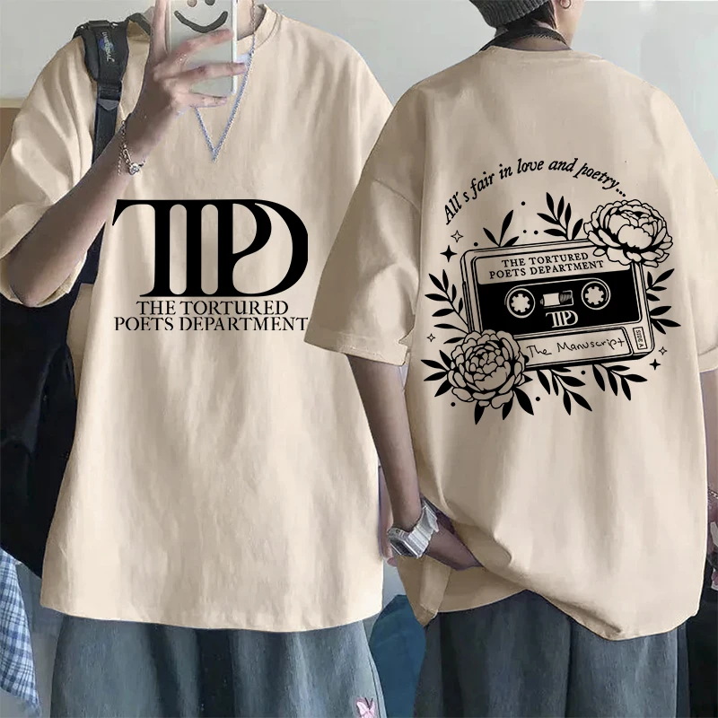 Fashion Mange Casual Tops T-shirt Ttpd Hip Hop Harajuku Tshirt The Tortured Poets Department Album Tee Shirt Streetwear Clothes