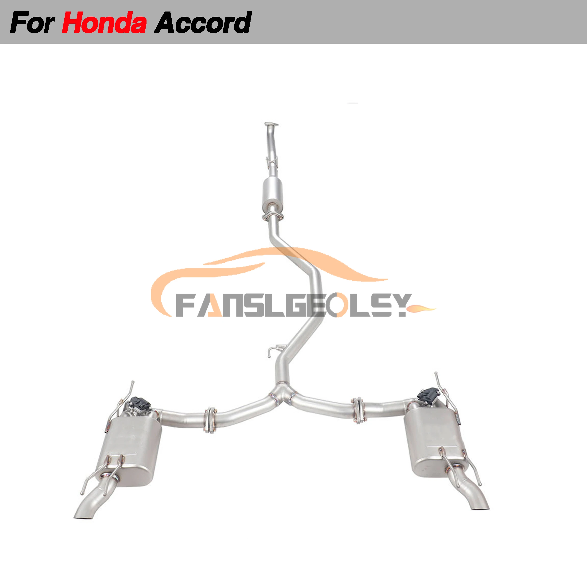 For Honda Accord Stainless Performance Catback Exhaust System Valve With Muffler Pipes Tuning exhaust assembly